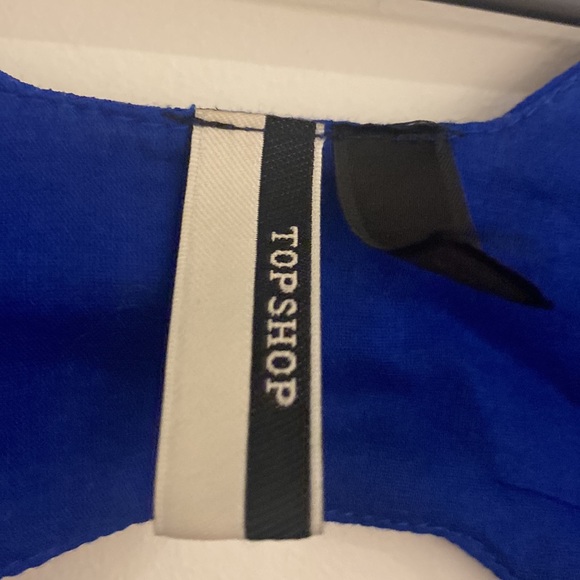Topshop Royal Blue embroidered detail top Size 14 NWOT - Picture 4 of 6